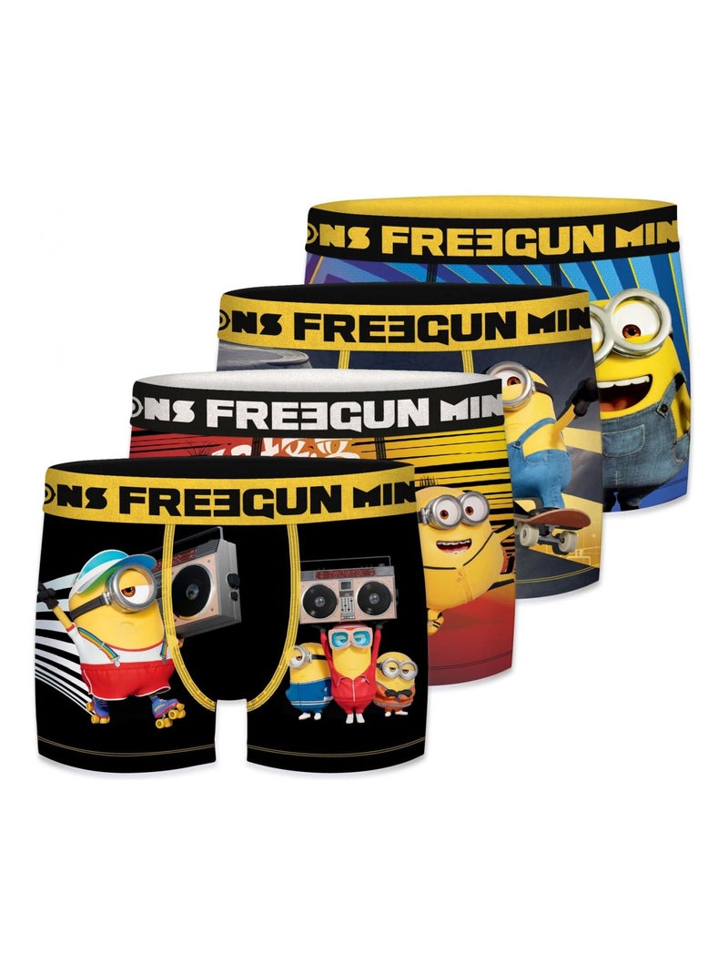 Lot de 4 Boxers garçon Les Migions Despicable Me Freegun Rouge - Kiabi