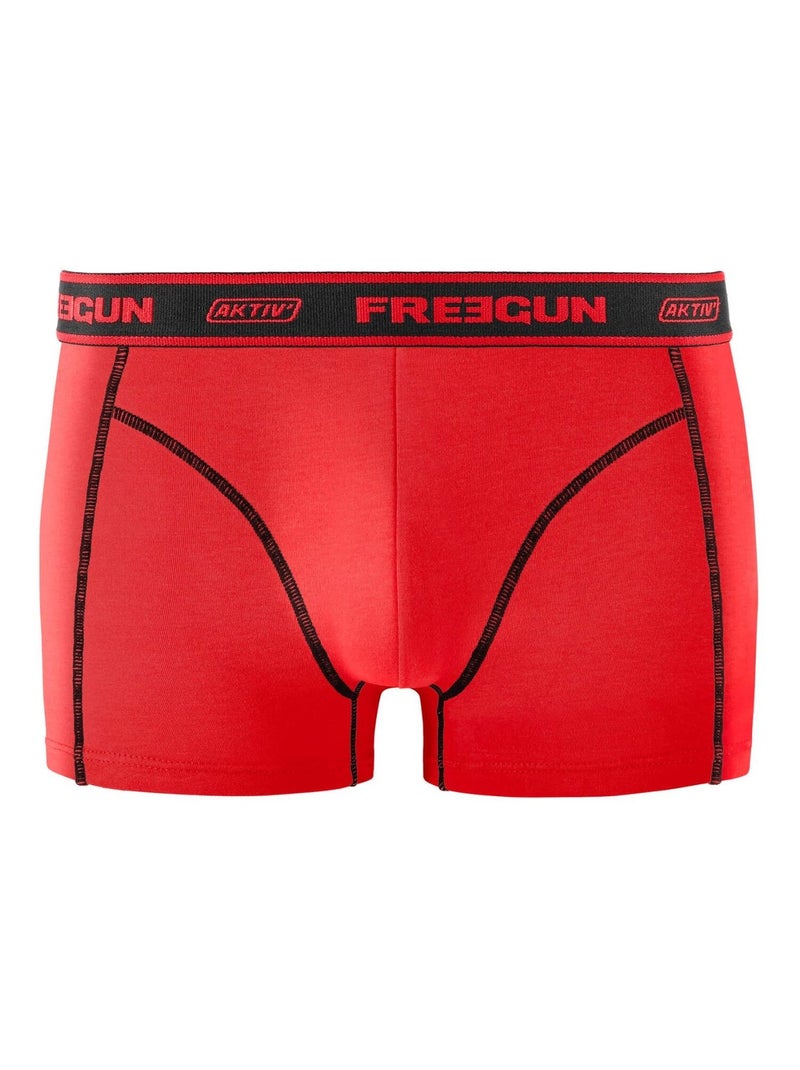 Lot de 4 boxers homme Aktiv Freegun Rouge - Kiabi