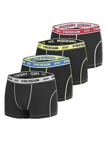 Lot de 4 Boxers homme Aktiv Sport Fluo Freegun