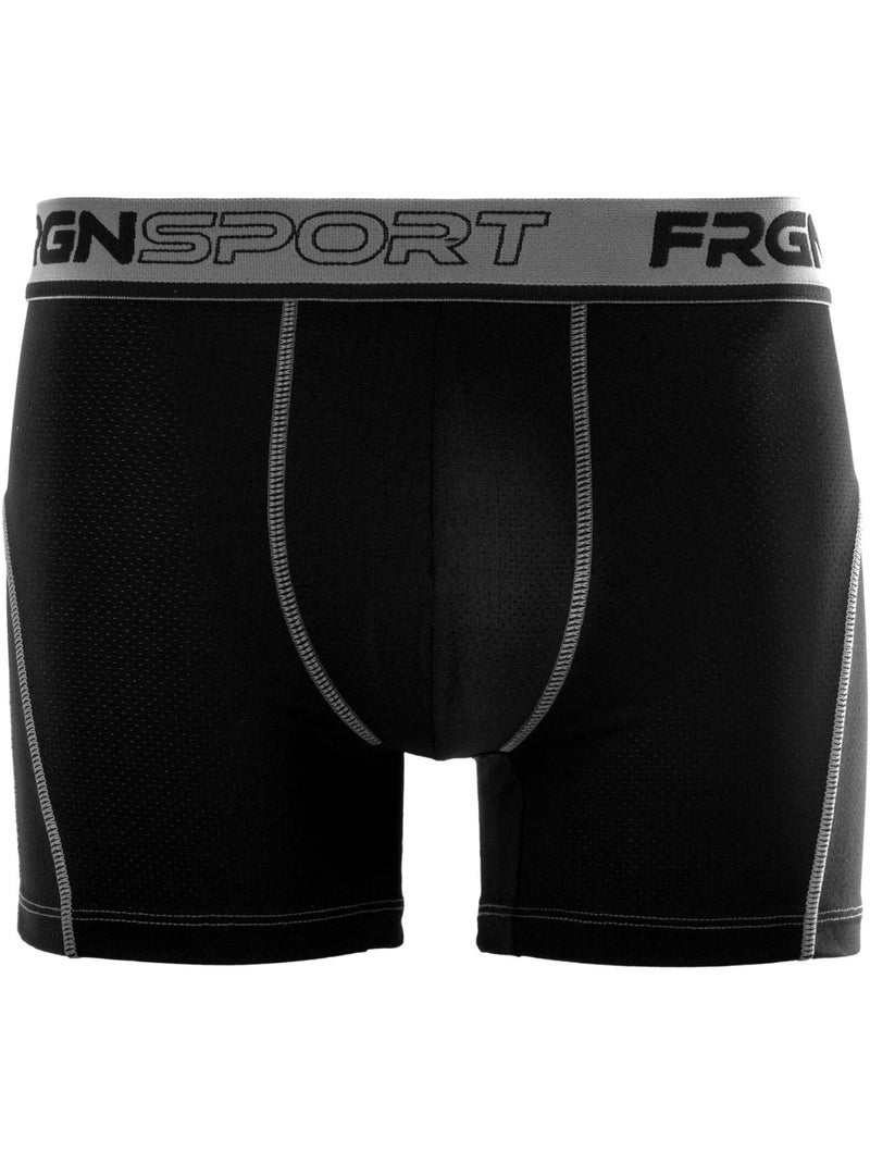 Lot de 4 Boxers homme Aktiv Sport Fluo Freegun Noir - Kiabi