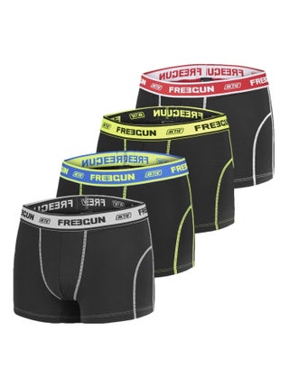 Lot de 4 Boxers homme Aktiv Sport Fluo Freegun