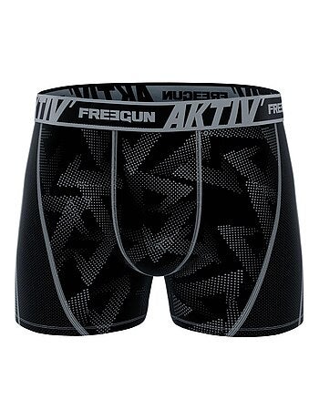 Lot de 4 Boxers homme Aktiv Sport surpiqûres colorées Freegun