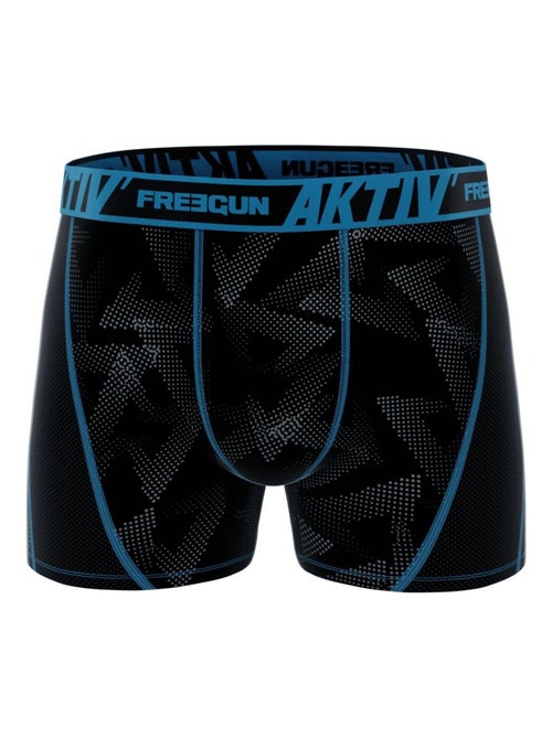Lot de 4 boxers homme aktiv sport surpiqûres colorées freegun - Kiabi