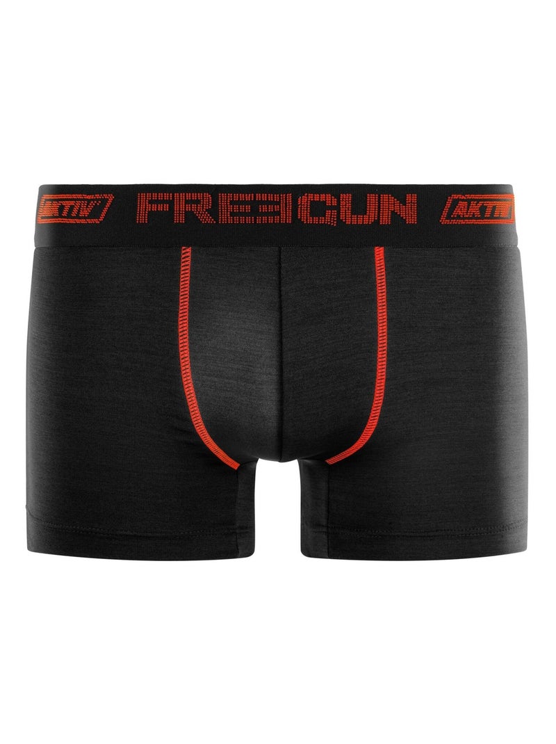 Lot de 4 Boxers homme Aktiv Sport Ultra 3D Freegun Noir - Kiabi
