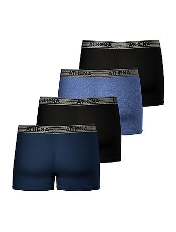 Lot de 4 boxers homme Basic Coton Ecopack Athena