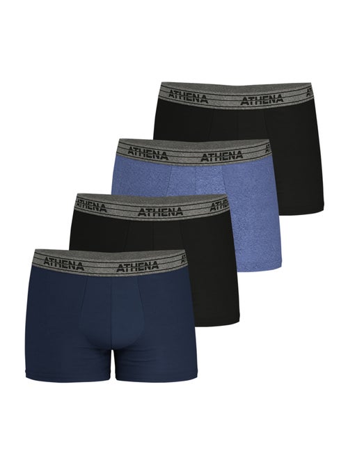 Lot de 4 boxers homme Basic Coton Ecopack Athena - Kiabi
