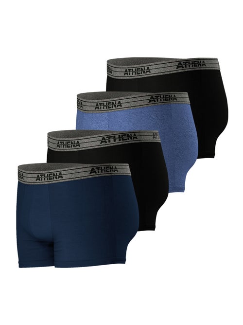 Lot de 4 boxers homme Basic Coton Ecopack Athena - Kiabi