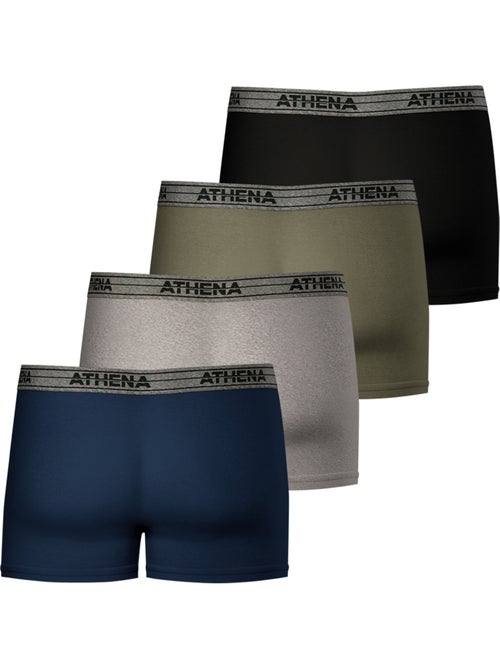 Lot de 4 boxers homme Basic Coton Ecopack Athena - Kiabi