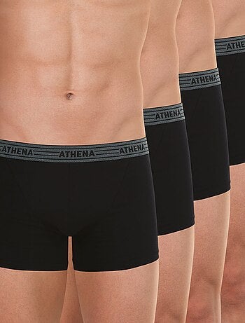 Lot de 4 boxers homme Basic Coton Ecopack Athena