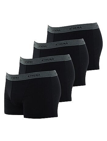 Lot de 4 boxers homme Basic Coton Ecopack Athena