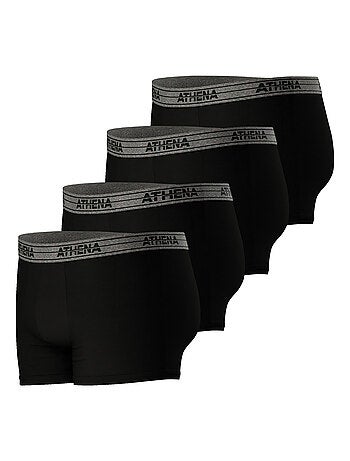 Lot de 4 boxers homme Basic Coton Ecopack Athena