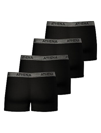 Lot de 4 boxers homme Basic Coton Ecopack Athena