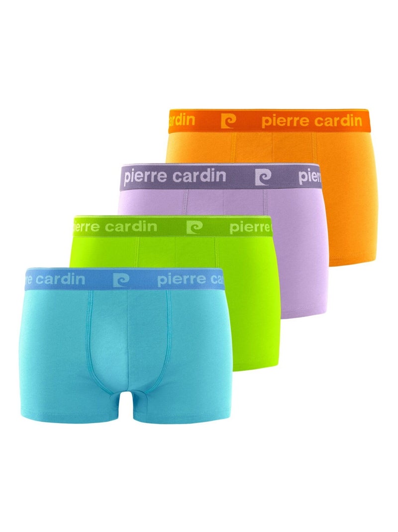 Lot de 4 boxers homme Colors Pierre Cardin Bleu Vert - Kiabi