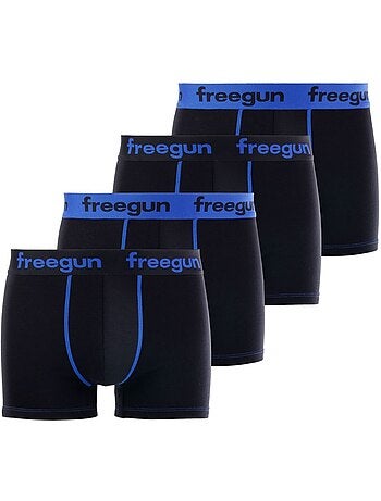 Lot de 4 Boxers homme coton Bleu Freegun