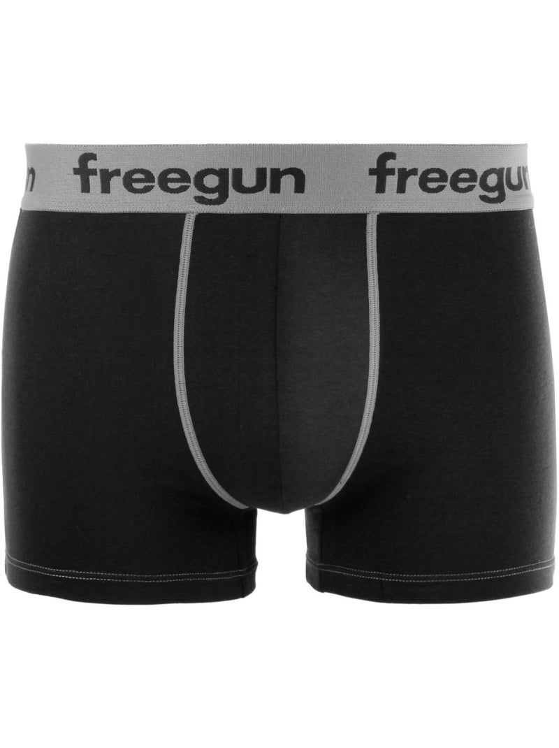 Lot de 4 Boxers homme coton Gris Freegun Gris - Kiabi