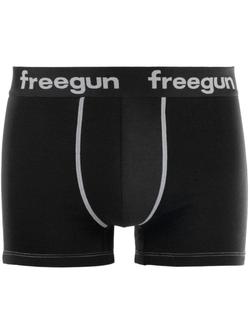 Lot de 4 Boxers homme coton Noir Freegun Noir - Kiabi