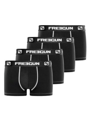 Lot de 4 Boxers homme coton Noir Freegun