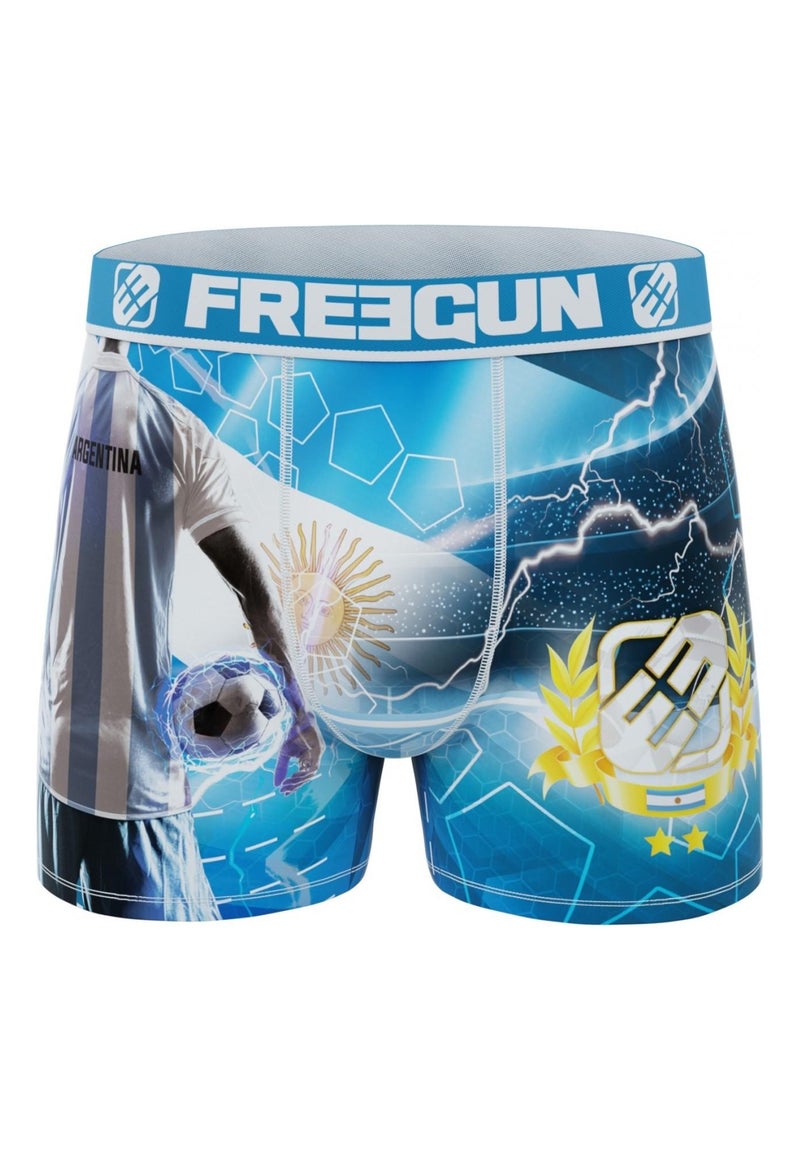 Lot de 4 Boxers homme Coupe du Monde Freegun Bleu - Kiabi