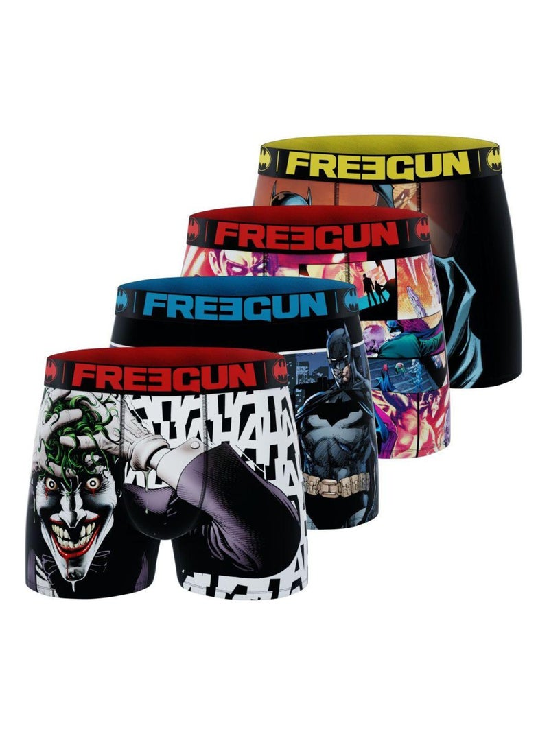 Lot de 4 boxers homme DC Comics Freegun Noir - Kiabi