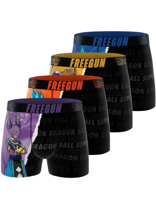 Lot de 4 boxers homme Dragon Ball Super Freegun - Kiabi