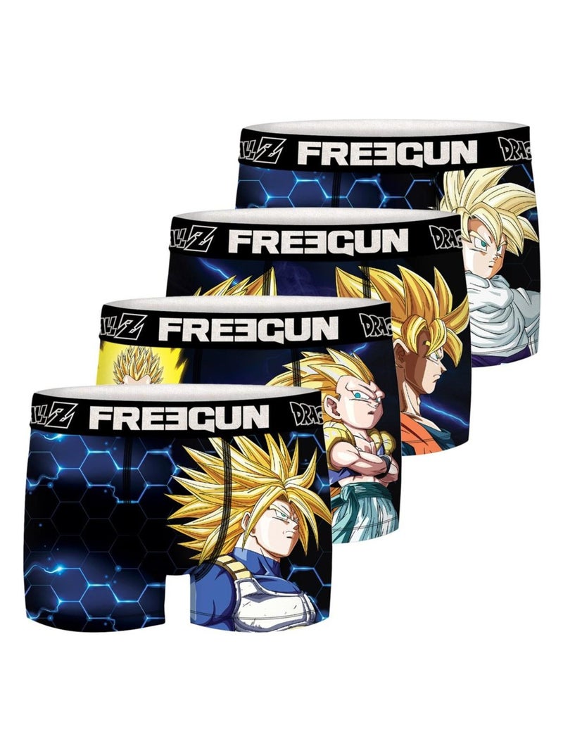 Lot de 4 Boxers homme Dragon Ball Z Freegun Bleu - Kiabi