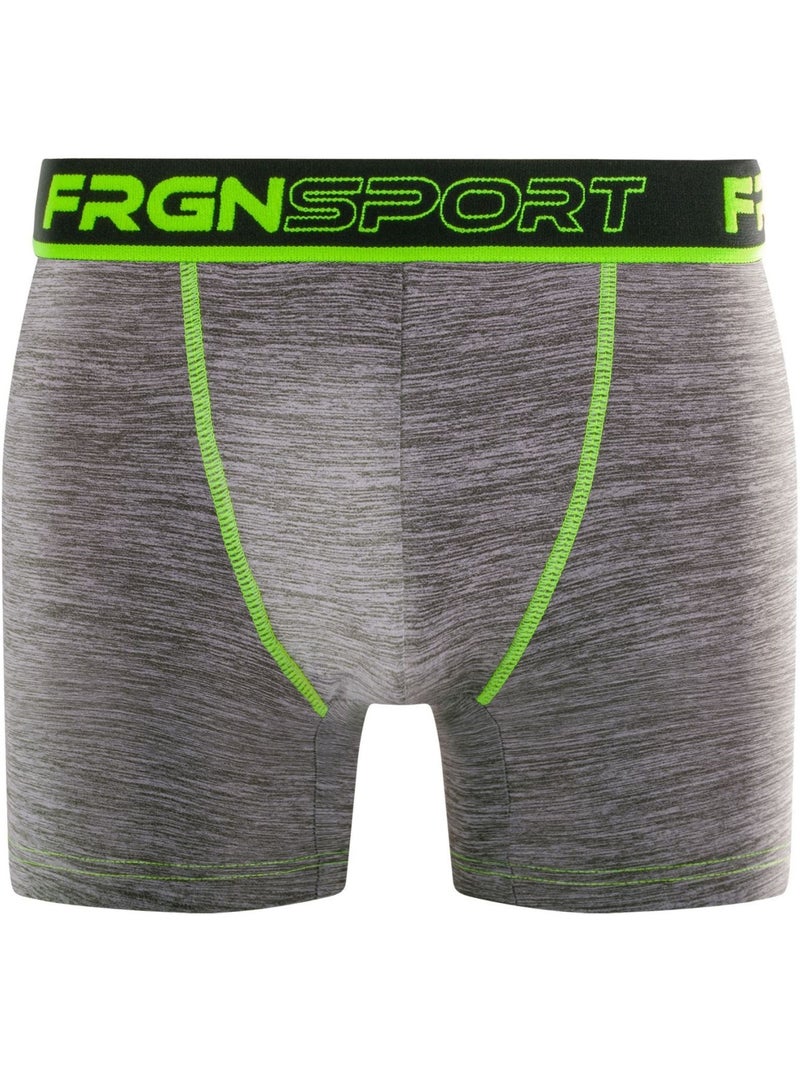 Lot de 4 boxers homme Dynamic Chiné MRK6 Freegun Gris - Kiabi