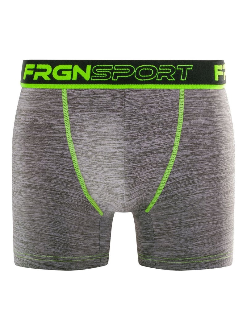 Lot de 4 boxers homme Dynamic Chiné MRK6 Freegun Gris Jaune - Kiabi