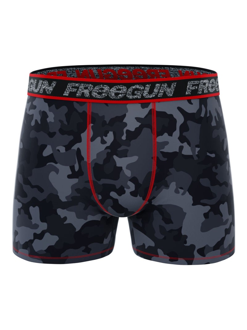 Lot de 4 boxers homme dynamique Freegun Gris - Kiabi