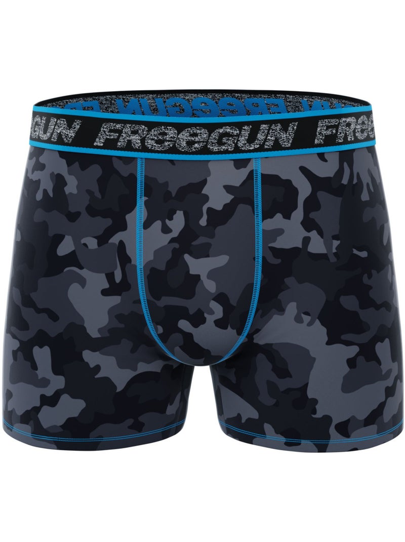Lot de 4 boxers homme dynamique Freegun Gris - Kiabi
