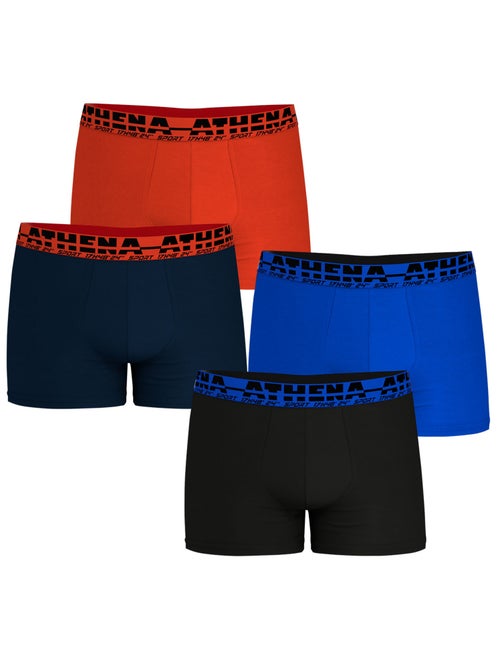 Lot de 4 boxers homme Easy Sport Athena - Kiabi