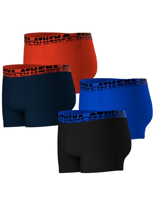 Lot de 4 boxers homme Easy Sport Athena - Kiabi