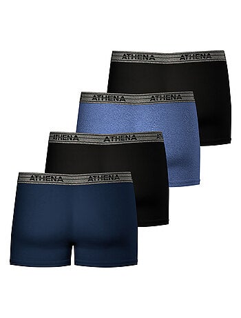 Lot de 4 boxers homme Basic Coton Ecopack Athena