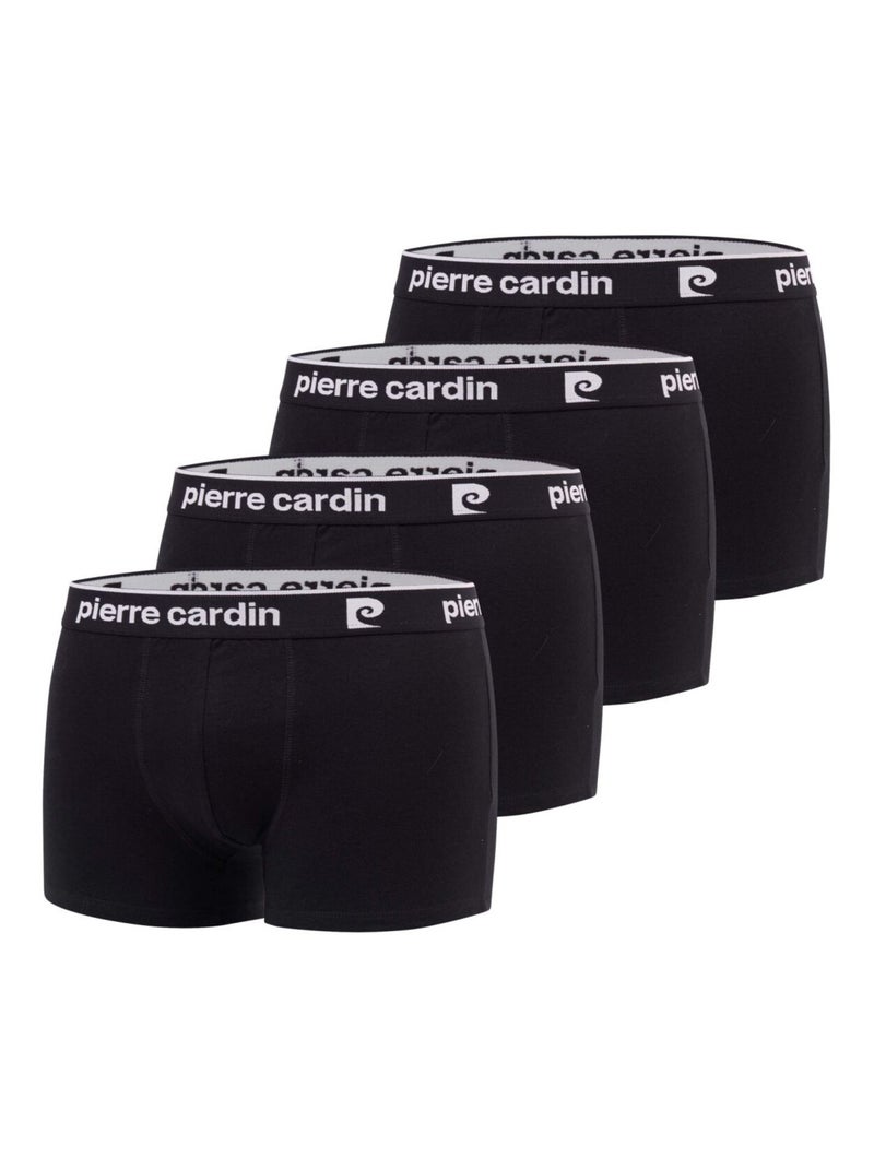 Lot de 4 boxers homme en coton Basic Pierre Cardin Noir Blanc - Kiabi