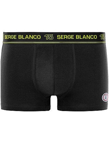 Lot de 4 boxers homme en coton Class uni ceinture colorée Serge Blanco