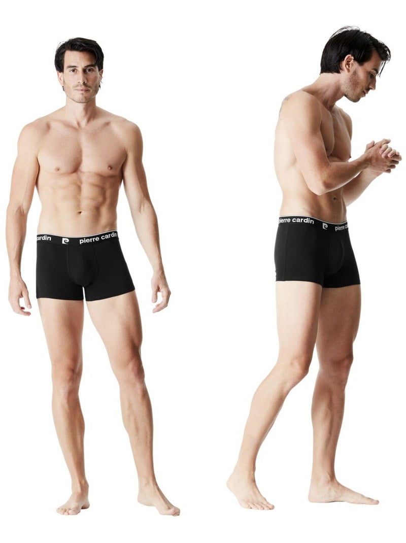 Lot de 4 boxers homme en coton Classic Pierre Cardin Noir Bleu - Kiabi