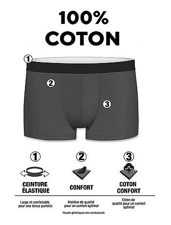 Lot de 4 boxers homme en coton Classic Pierre Cardin