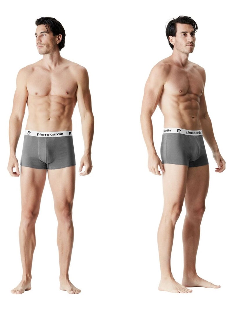 Lot de 4 boxers homme en coton Classic Pierre Cardin Noir Gris - Kiabi