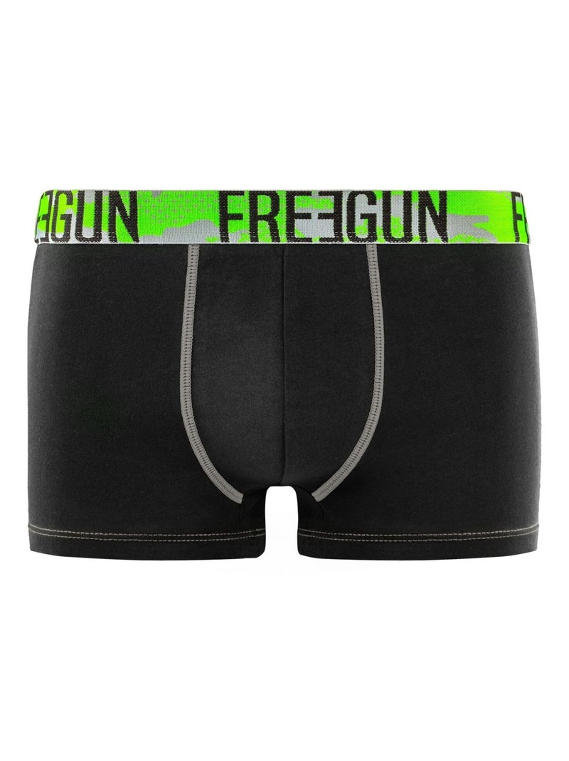 Lot de 4 boxers homme en coton Freegun Noir - Kiabi