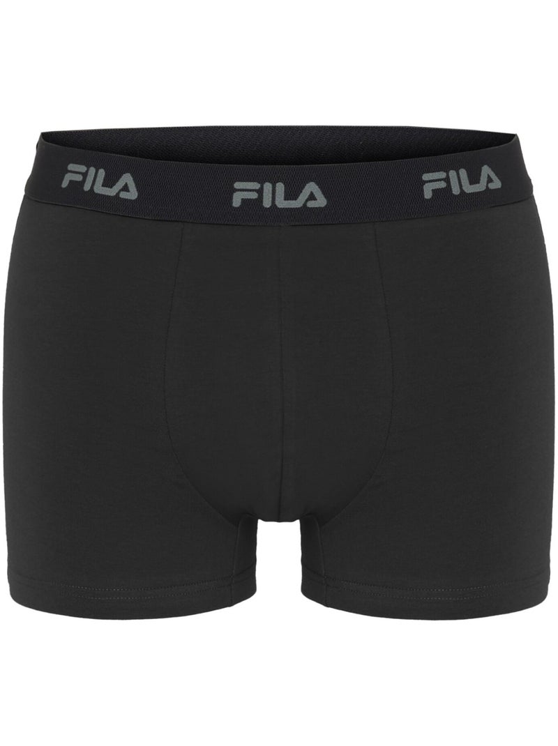 Lot de 4 boxers homme en coton FU5335 et FU5337 Fila Vert kaki - Kiabi