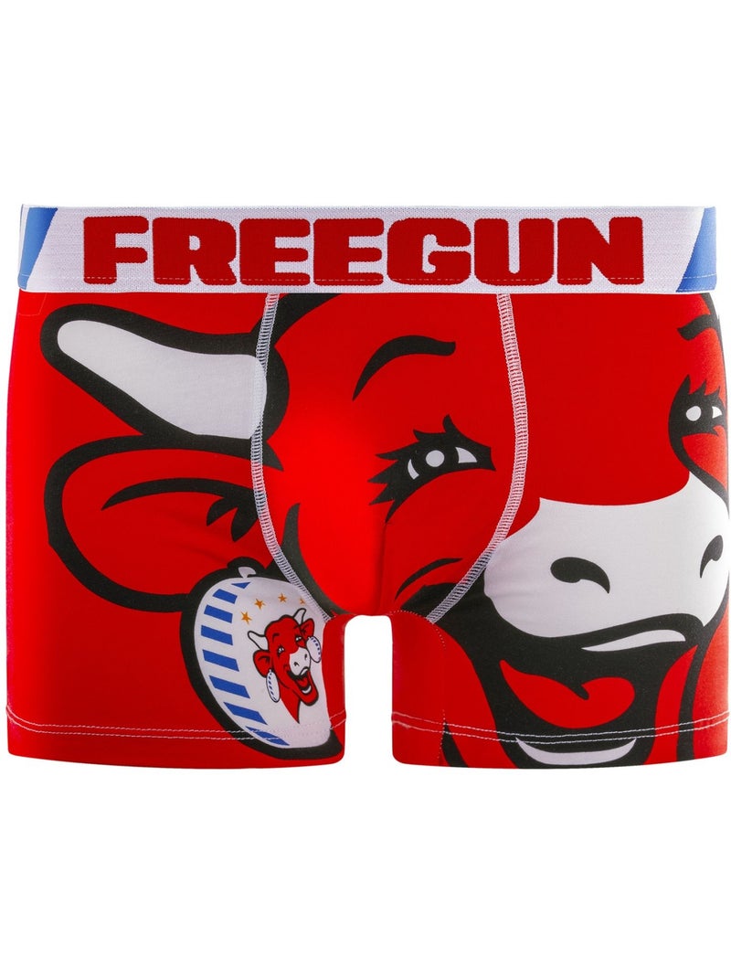 Lot de 4 boxers homme en coton la Vache qui Rit Freegun Rouge - Kiabi