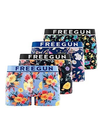 Lot de 4 boxers homme en coton Signature Sergio Freegun
