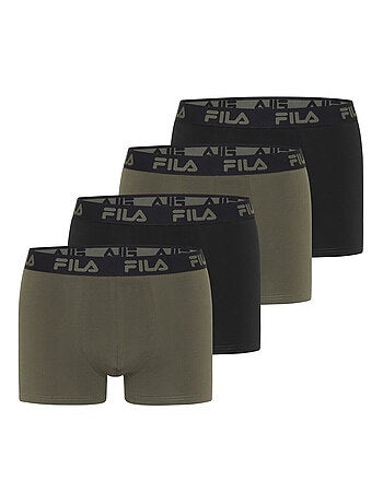 Lot de 4 boxers homme en coton uni Fila