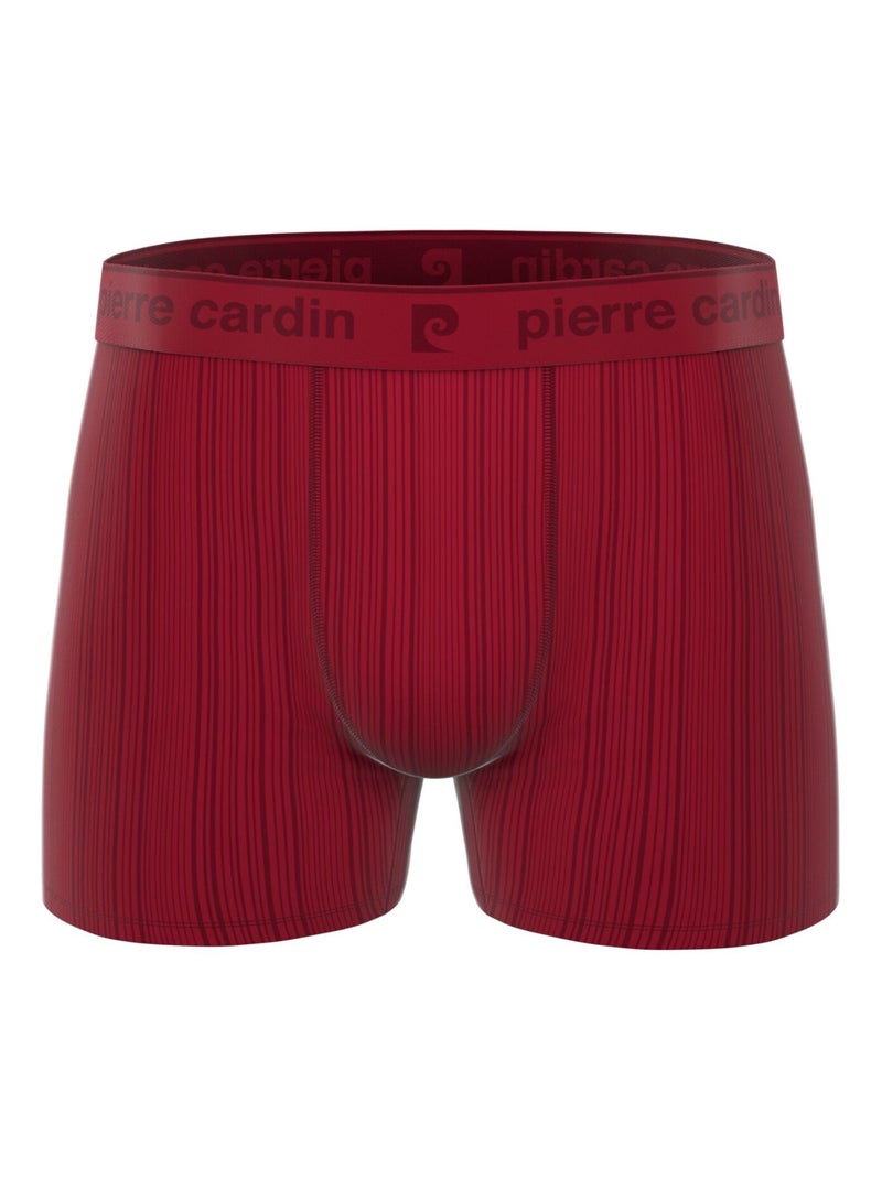 Lot de 4 boxers homme en microfibre Antonio Pierre Cardin Bleu Rouge - Kiabi