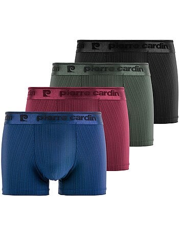 Lot de 4 boxers homme en microfibre Antonio Pierre Cardin