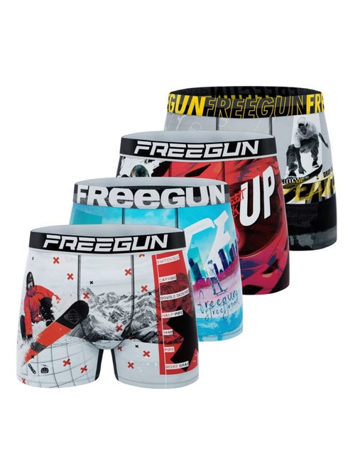 Lot de 4 boxers homme Extremes Sports  Freegun - Kiabi
