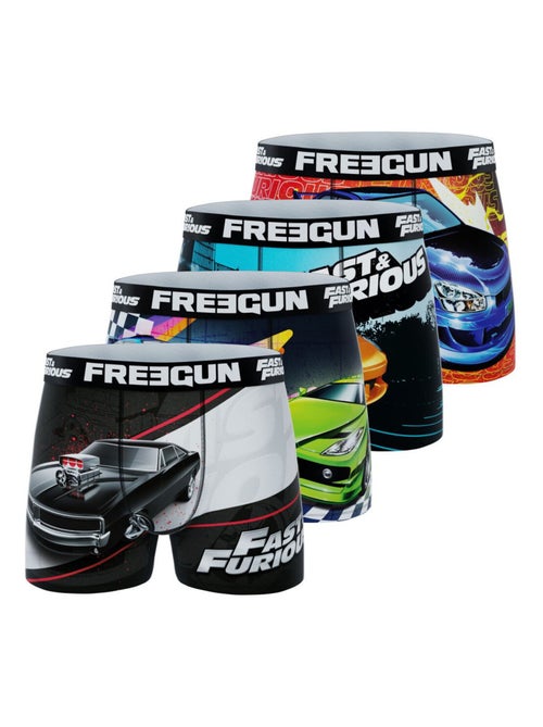 Lot de 4 boxers homme Fast and Furious Freegun - Kiabi