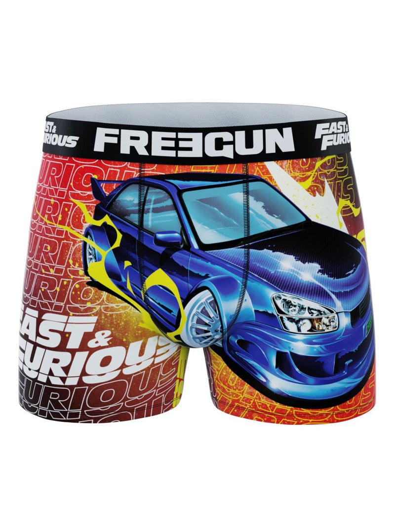 Lot de 4 boxers homme Fast and Furious Freegun Noir Jaune - Kiabi