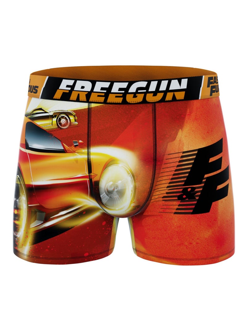 Lot de 4 boxers homme Fast and Furious Freegun Noir Rouge - Kiabi