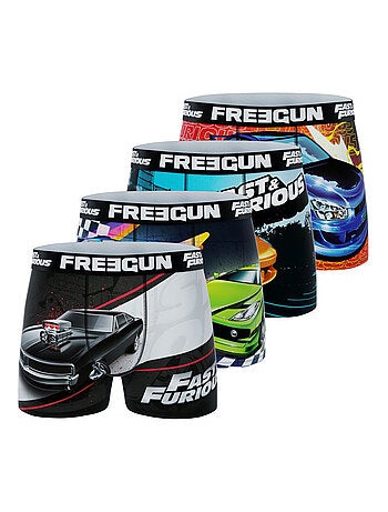 Lot de 4 boxers homme fast and furious freegun
