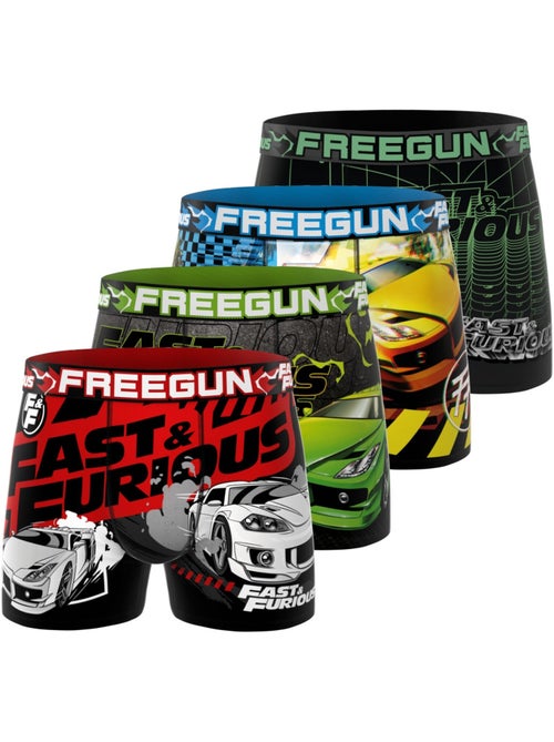 Lot de 4 boxers homme Fast and furious Freegun - Kiabi